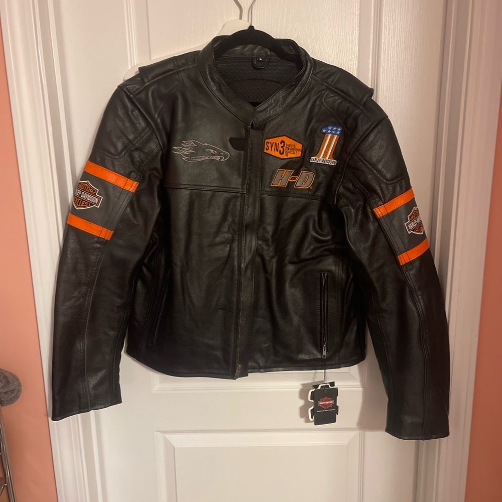Harley-Davidson Screaming Eagle Men's Large, Real Leather, Brand New with tags!! - Picture 3 of 7